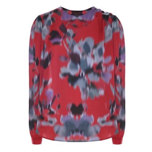 Bloemenprint Blouse met Lange Mouwen Kocca , Multicolor , Dames