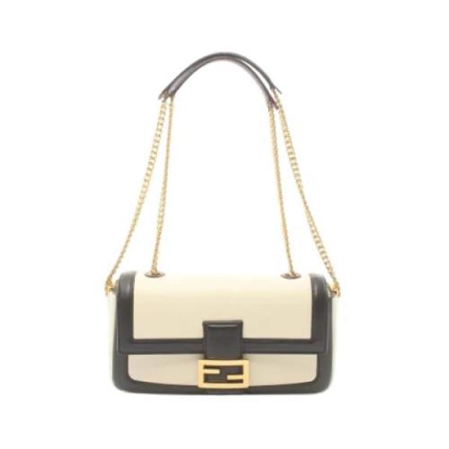 Pre-owned Leather fendi-bags Fendi Vintage , White , Dames