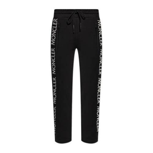 Sweatpants met logo Moncler , Black , Heren