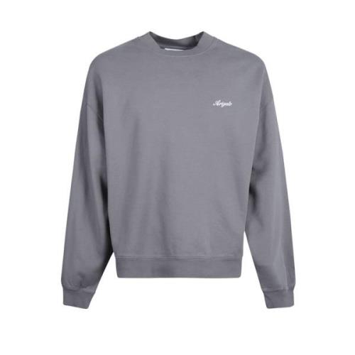 Grijze Katoenen Crew Neck Sweatshirt Axel Arigato , Gray , Heren