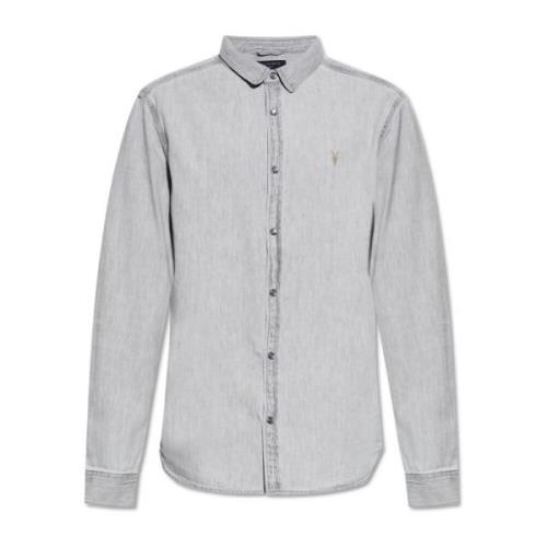 Denim shirt Gleason AllSaints , Gray , Heren