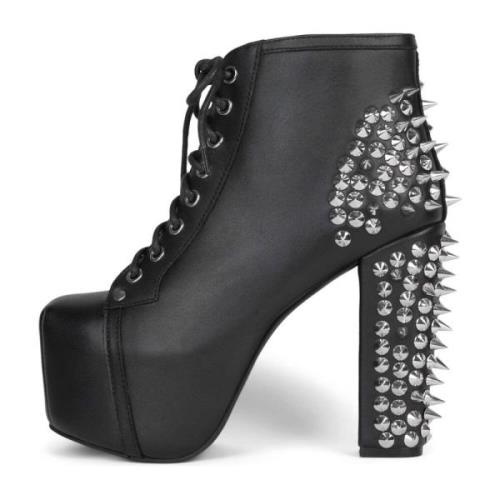 Spike Zwart Zilver Spike Details Laarzen Jeffrey Campbell , Multicolor...