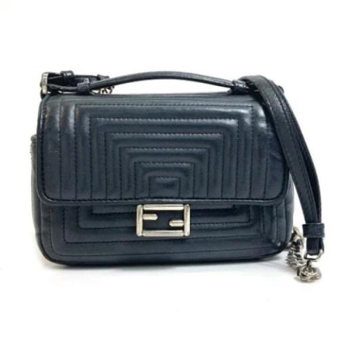 Pre-owned Leather fendi-bags Fendi Vintage , Black , Dames