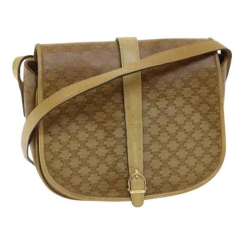 Pre-owned Leather celine-bags Celine Vintage , Beige , Dames