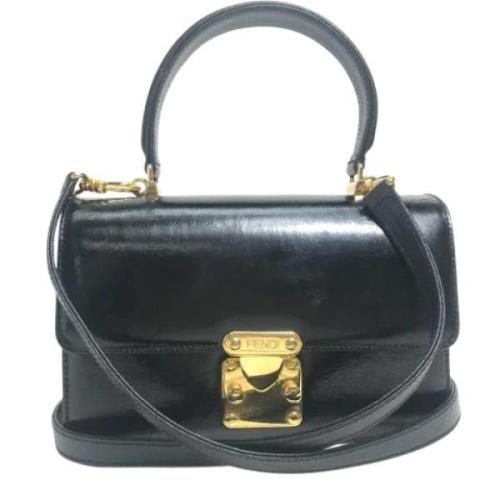 Pre-owned Leather fendi-bags Fendi Vintage , Black , Dames