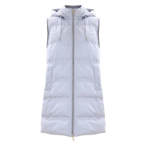 Gewatteerd vest met capuchon Kocca , White , Dames