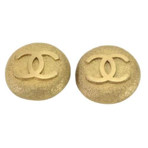 Pre-owned Fabric chanel-jewelry Chanel Vintage , Yellow , Dames