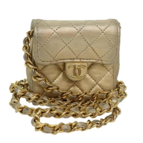 Pre-owned Leather chanel-bags Chanel Vintage , Yellow , Dames