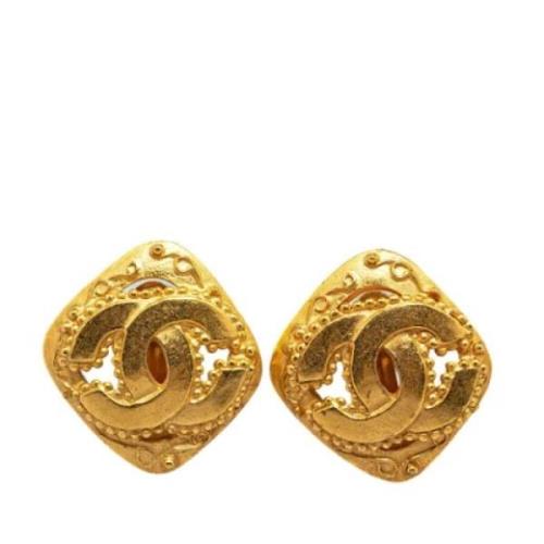 Pre-owned Fabric chanel-jewelry Chanel Vintage , Yellow , Dames