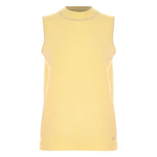 Geribbelde Hoge Halstanktop Kocca , Yellow , Dames