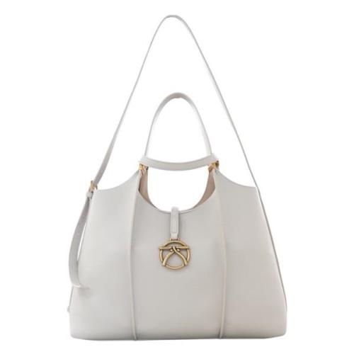 Stijlvolle Shopper Tas met Crossbody Riem Kocca , White , Dames