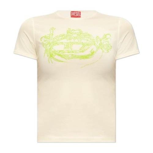 T-shirt T-Uncuties-P3 Diesel , Beige , Dames