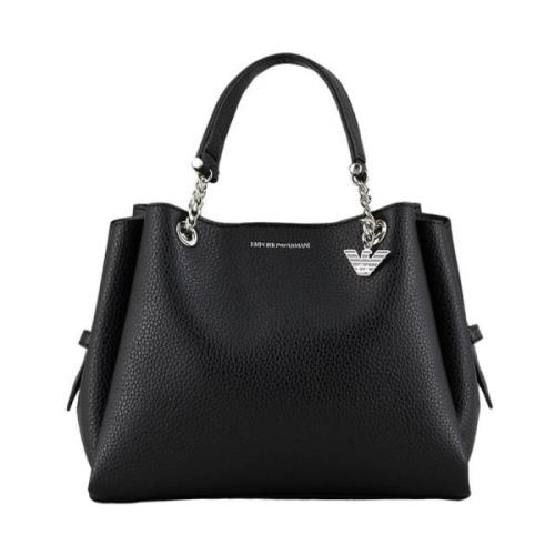 Stijlvolle Dames Tote Tas Emporio Armani , Black , Dames