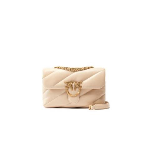 Love Bag Puff met gewatteerd ontwerp Pinko , Beige , Dames