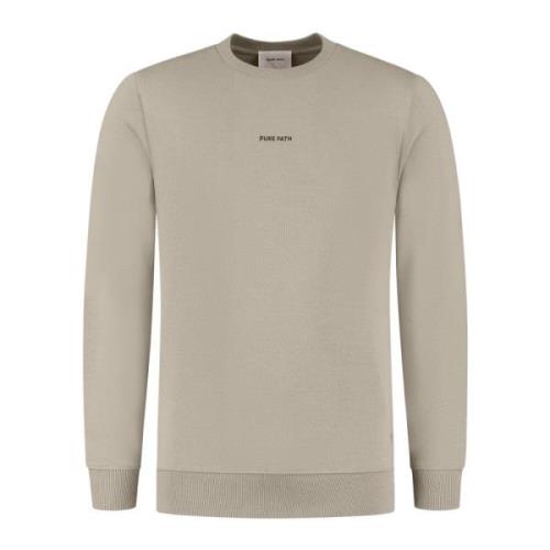 Metal Logo Sweater Grijs Heren Pure Path , Gray , Heren