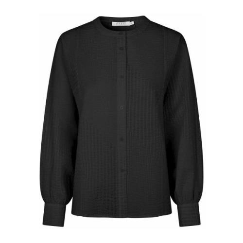 Vrouwelijk Shirt met Pofmouwen Masai , Black , Dames