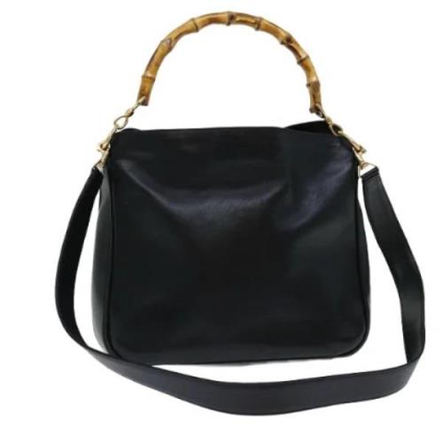 Pre-owned Leather gucci-bags Gucci Vintage , Black , Dames