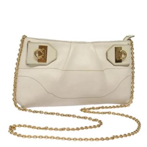 Pre-owned Leather crossbody-bags Salvatore Ferragamo Pre-owned , White...