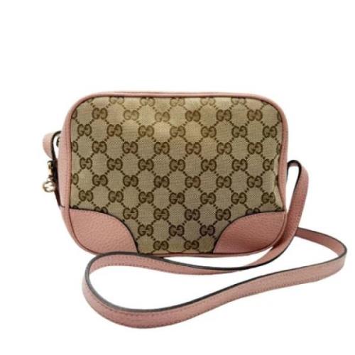 Pre-owned Canvas gucci-bags Gucci Vintage , Beige , Dames