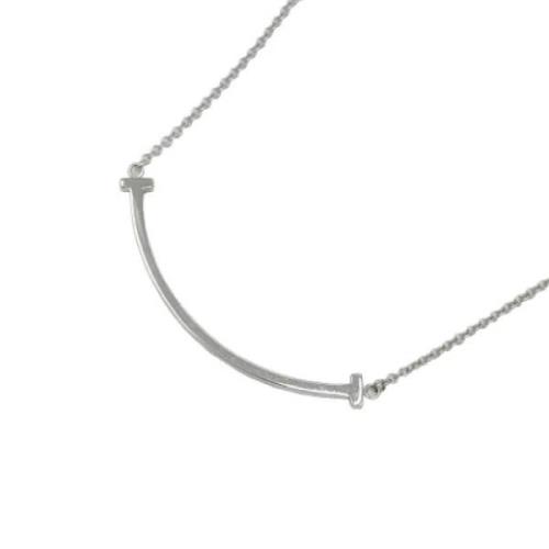 Pre-owned White Gold necklaces Tiffany & Co. Pre-owned , Gray , Dames