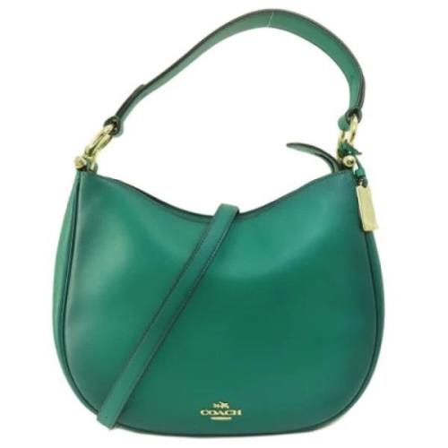 Pre-owned Leather shoulder-bags Coach Pre-owned , Green , Dames