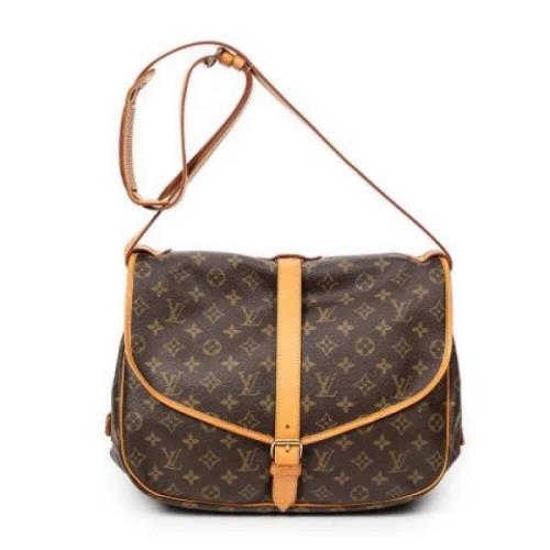 Pre-owned Canvas handbags Louis Vuitton Vintage , Brown , Dames