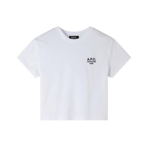 Navy Geborduurde Katoenen Box Top A.p.c. , White , Dames