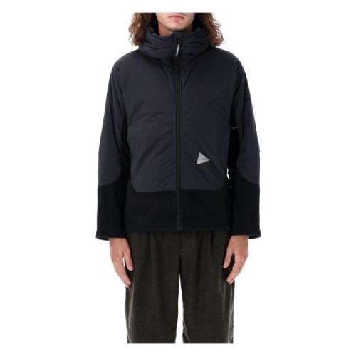 Zwarte Wollen Fleece Jas Aw24 And Wander , Black , Heren