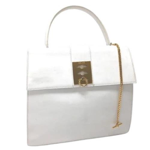 Pre-owned Leather celine-bags Celine Vintage , White , Dames