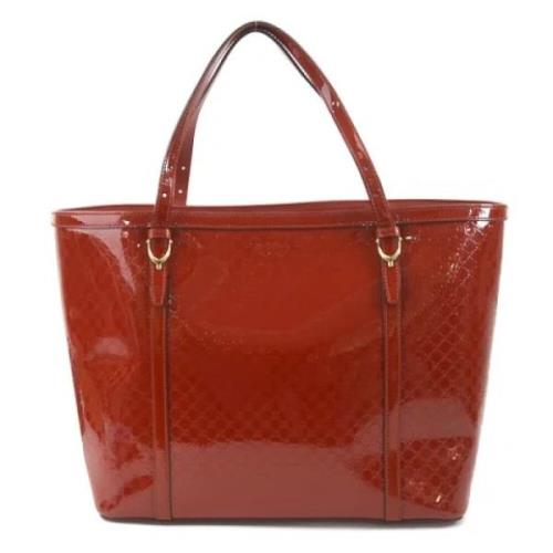 Pre-owned Leather totes Gucci Vintage , Red , Dames