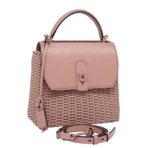 Pre-owned Leather shoulder-bags Salvatore Ferragamo Pre-owned , Pink ,...