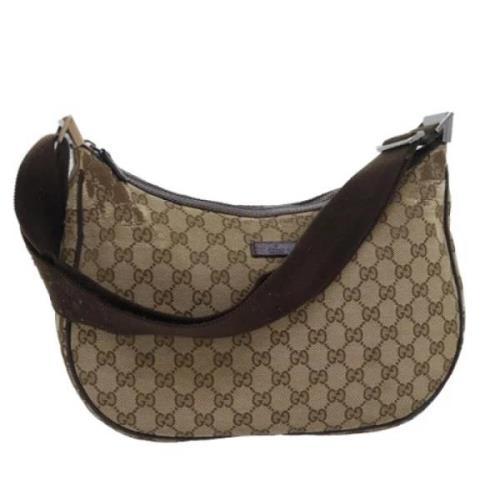 Pre-owned Canvas gucci-bags Gucci Vintage , Beige , Dames