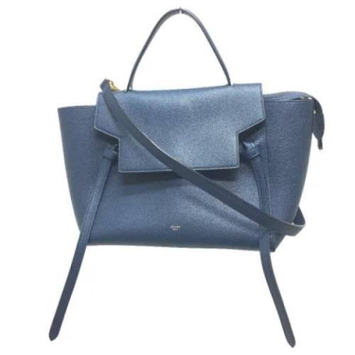 Pre-owned Leather celine-bags Celine Vintage , Blue , Dames