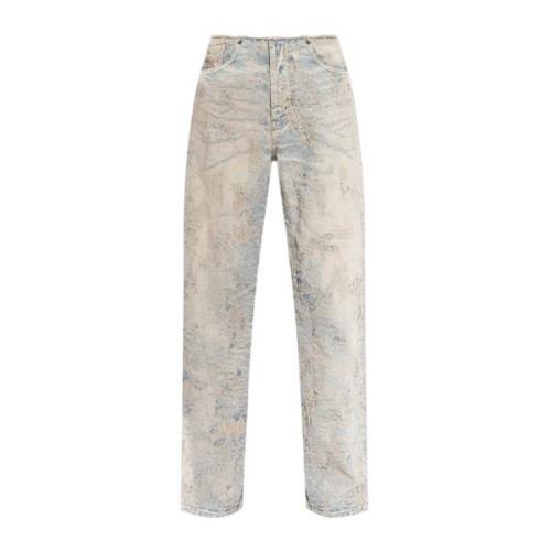 Blauwe Denim Jeans Diesel , Blue , Dames