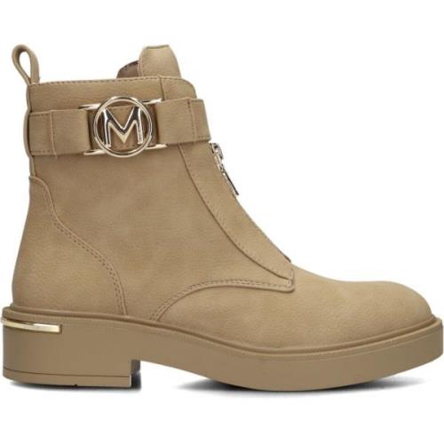 Beige Nubuck Veterschoenen Mexx , Beige , Dames