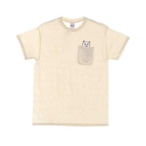 Zak Tee Korte Mouw Regular Fit Ripndip , Beige , Heren