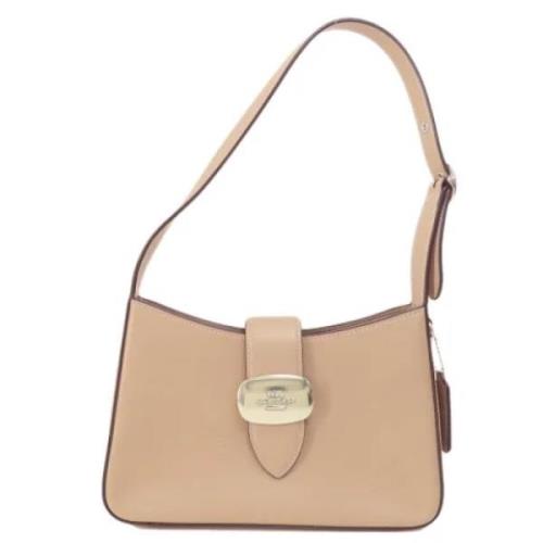 Pre-owned Leather shoulder-bags Coach Pre-owned , Beige , Dames