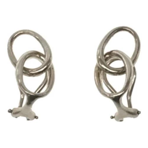 Pre-owned Fabric earrings Tiffany & Co. Pre-owned , Gray , Dames