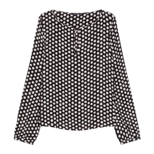 Polkadot blouse in sable Pennyblack , Black , Dames