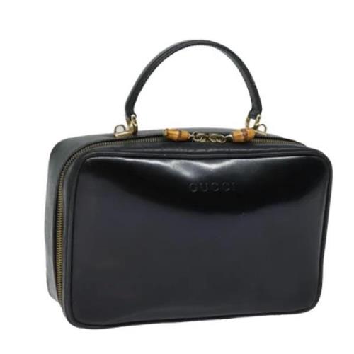 Pre-owned Leather handbags Gucci Vintage , Black , Dames