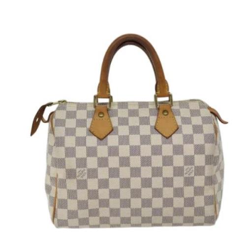 Pre-owned Canvas handbags Louis Vuitton Vintage , White , Dames