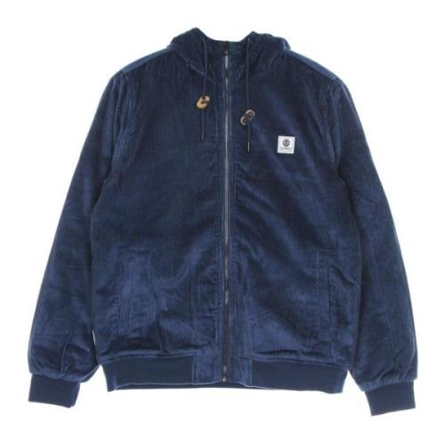 Blauwe Corduroy Gewatteerde Jas met Sherpa Voering Element , Blue , He...