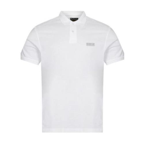 Heren Polo met Front Print Logo Barbour , White , Heren