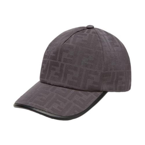 Grijze Jacquard Peak Hoed Fendi , Gray , Heren