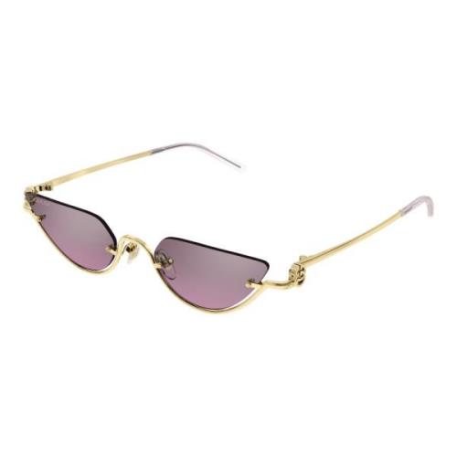 Goud/Roze Zonnebril Gucci , Yellow , Dames