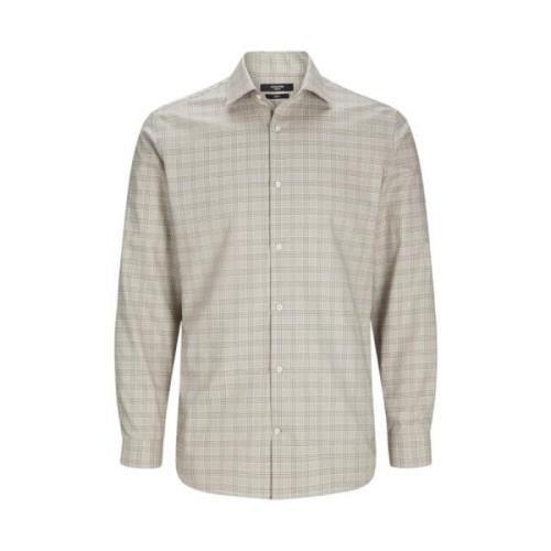 Premium Geruite Parker Shirt Jack & Jones , Beige , Heren