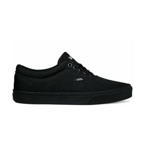 Canvas Zwarte Sneakers Vans , Black , Heren