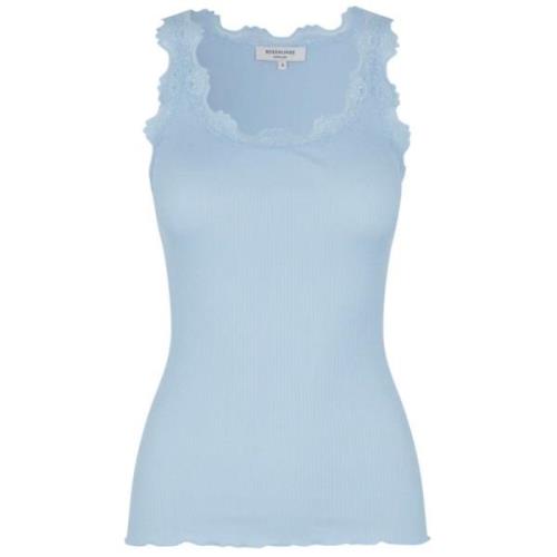 Zijden Mouwloze Top Lichtblauw Rosemunde , Blue , Dames