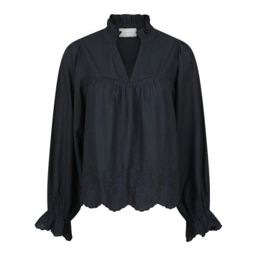 Geborduurde Navy Blouse Neo Noir , Blue , Dames