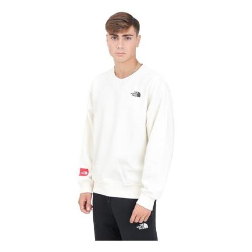 Oversized Witte Crewneck Sweater The North Face , White , Heren